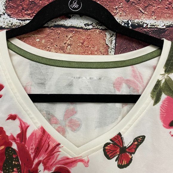 Coastal Grandma Allison Daley Shirt Women 1X Plus Size White OLV Me Watermelon - Picture 2 of 7